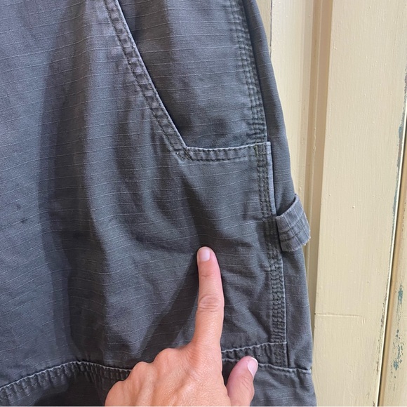 Carhartt Mens Green Cargo Pants Work Jeans Relaxed Fit Heavyweight Size 34 - Picture 11 of 14